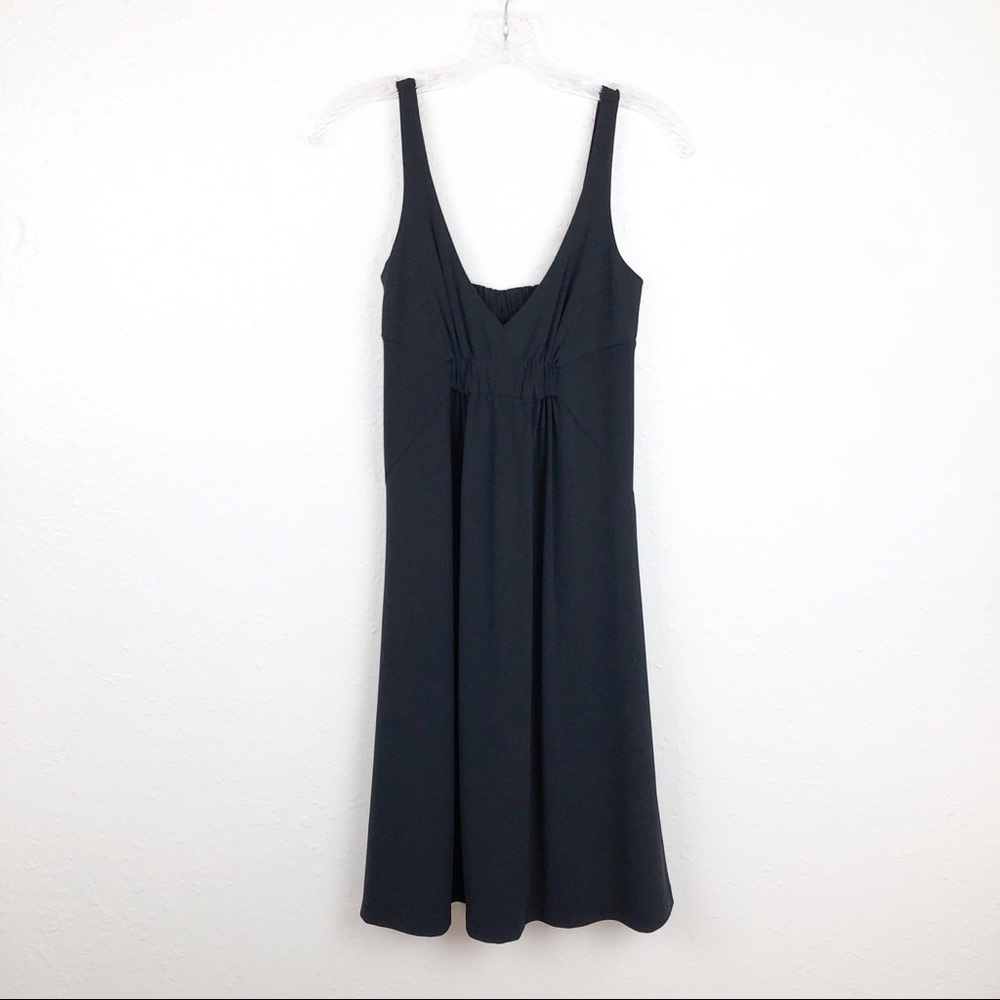 CAbi Black Ruched‎ Waist Dress Small